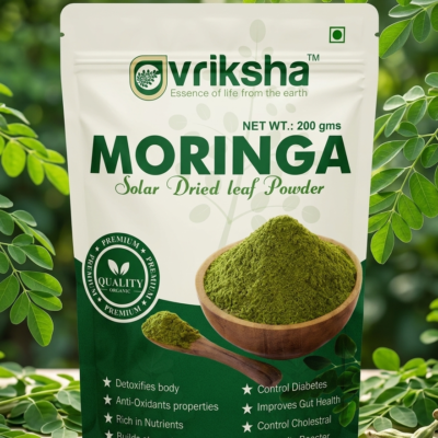Vriksha Organic Moringa Powder 200gm | A Complete Protein Source | Loaded with Antioxidants