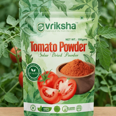 Vriksha Premium Tomato Powder 200gm | Naturally rich in Vitamin C, Potassium | Nourishes skin, promotes a healthy glow.