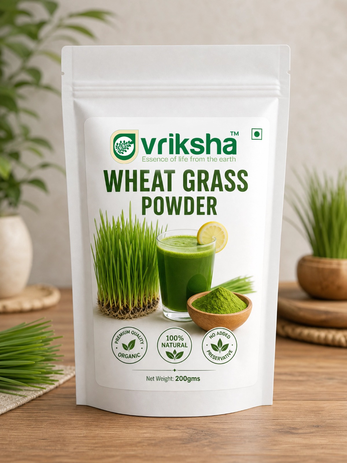 Vriksha Organic Wheatgrass Powder